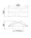 FUJI * APLIQUE LED 10W 3000K NEGRO